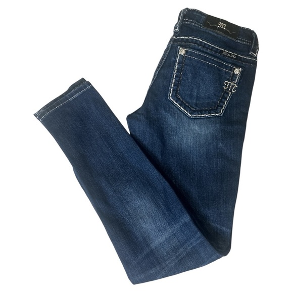 Miss Me Blue Skinny Jeans Classic Style - Picture 7 of 7